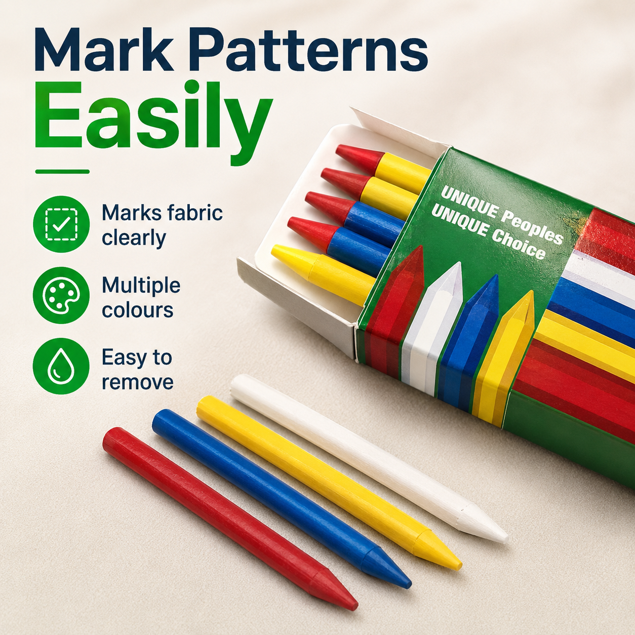 Tailoring fabric chalk pencil set for pattern marking and cutting Pakistan