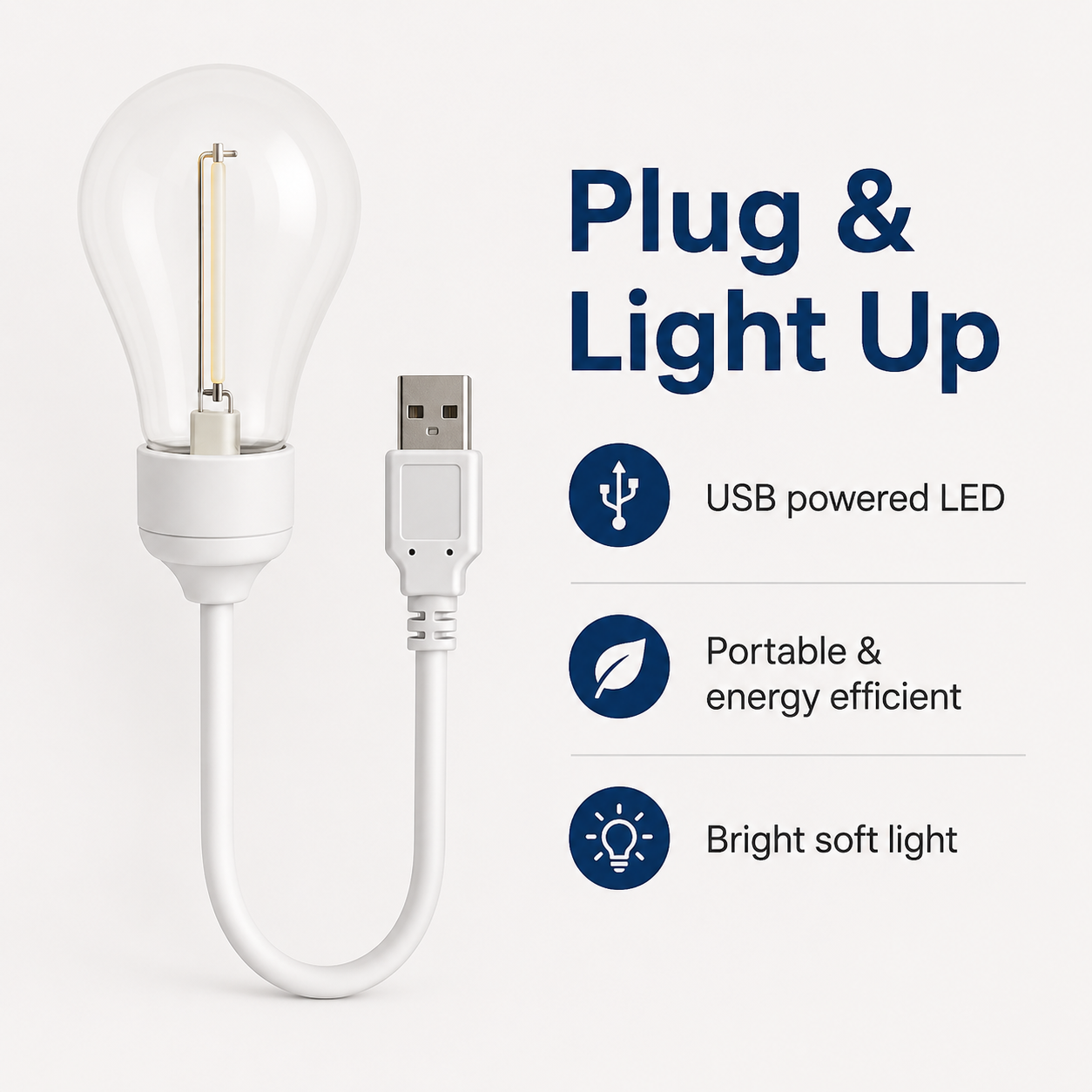 USB powered LED bulb compact light for camping travel and emergency use Pakistan
