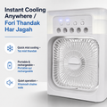 Air Mist Fan portable USB rechargeable cooler with mist spray and LED light Pakistan