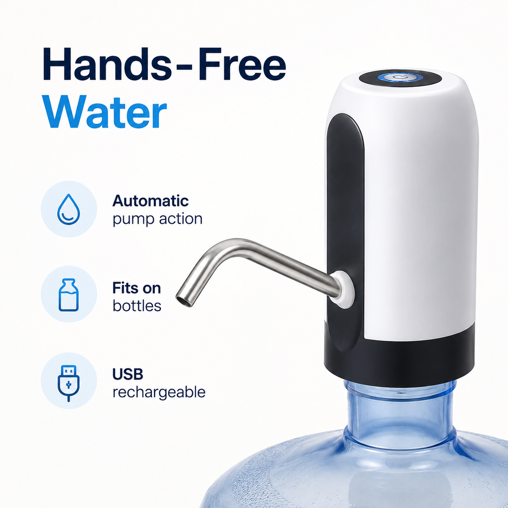 Portable water dispenser pump for large bottles home office use Pakistan