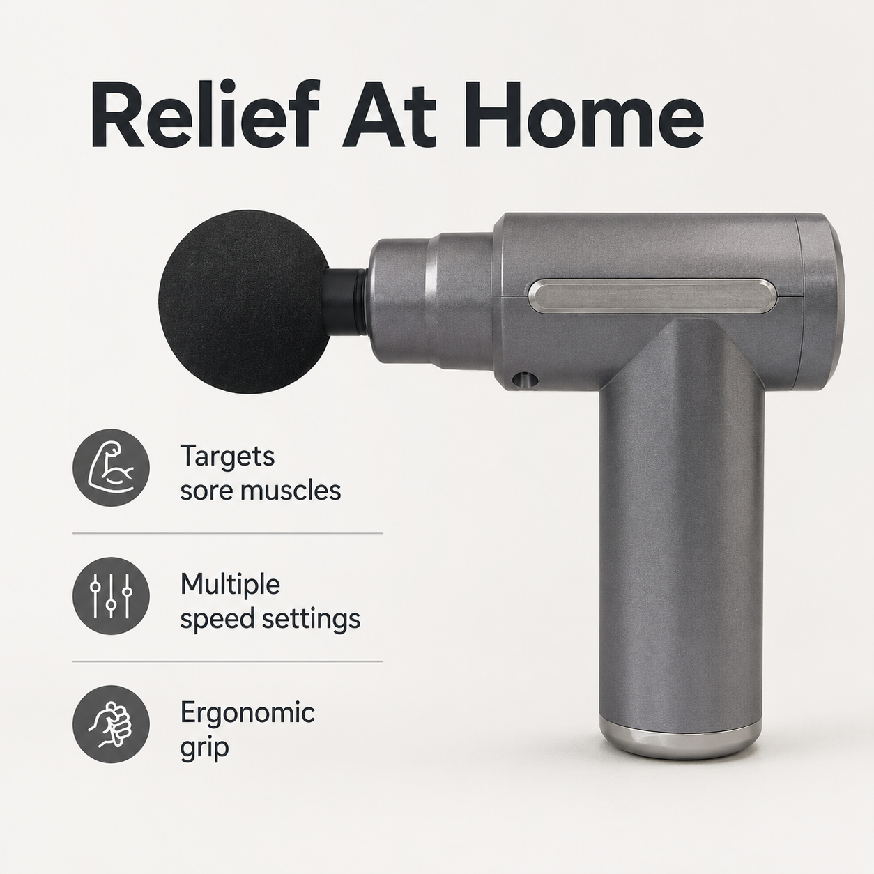 USB rechargeable deep tissue massage gun for body relaxation Pakistan