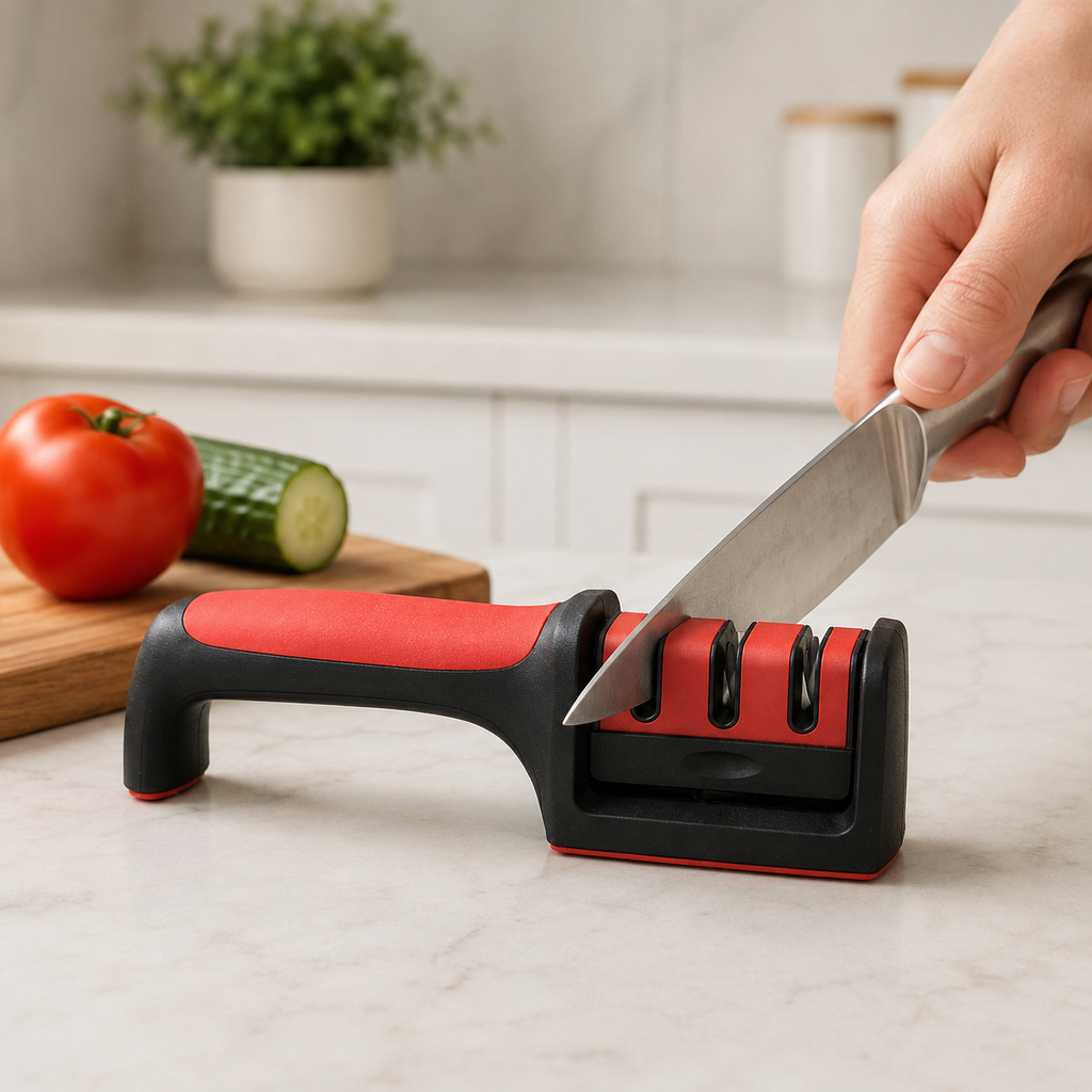 Compact knife sharpener for kitchen knives quick blade sharpening Pakistan