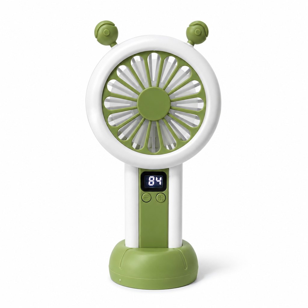 Rechargeable LED display portable mini fan summer cooling Pakistan
