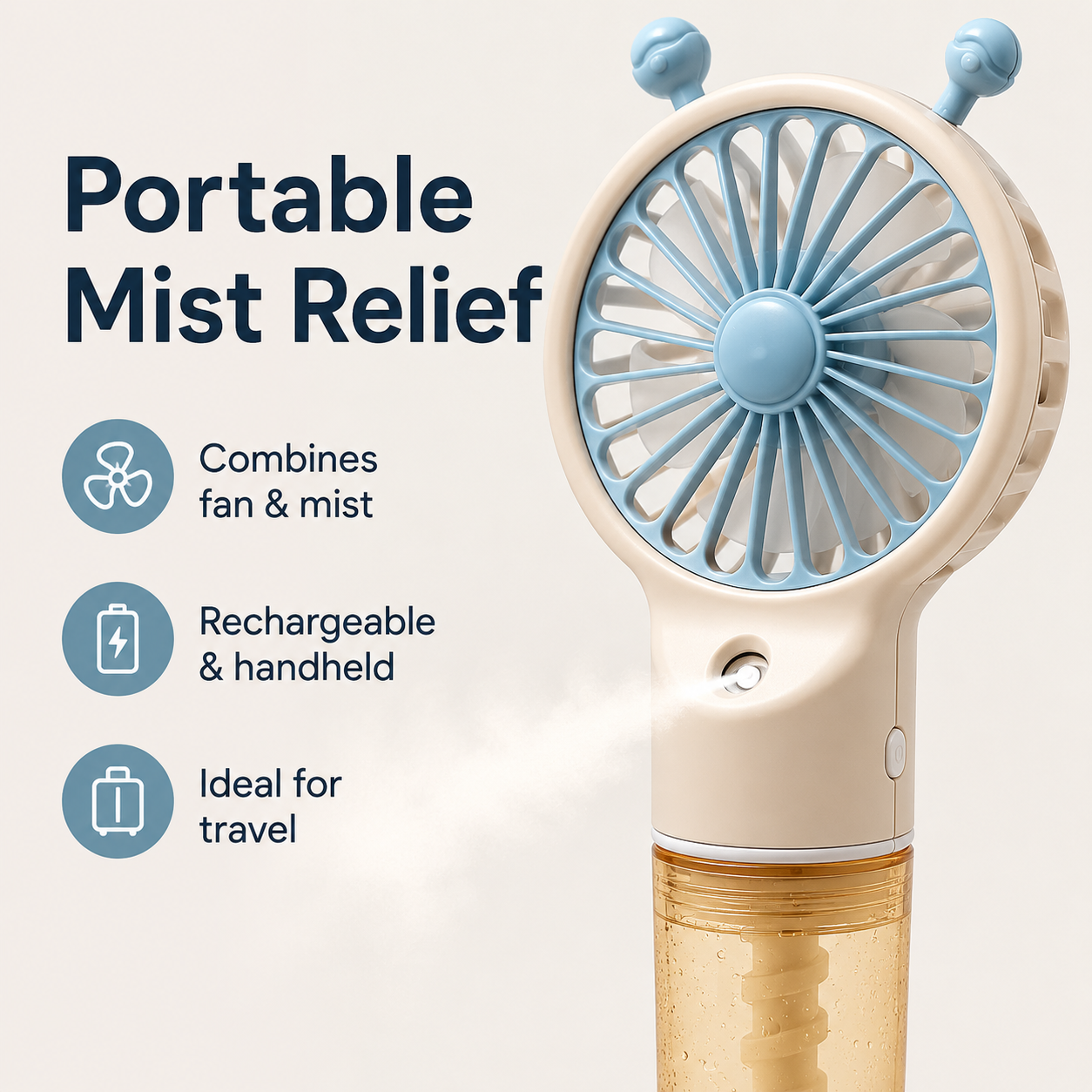 Handy Mist Fan – Portable Handheld Spray Fan