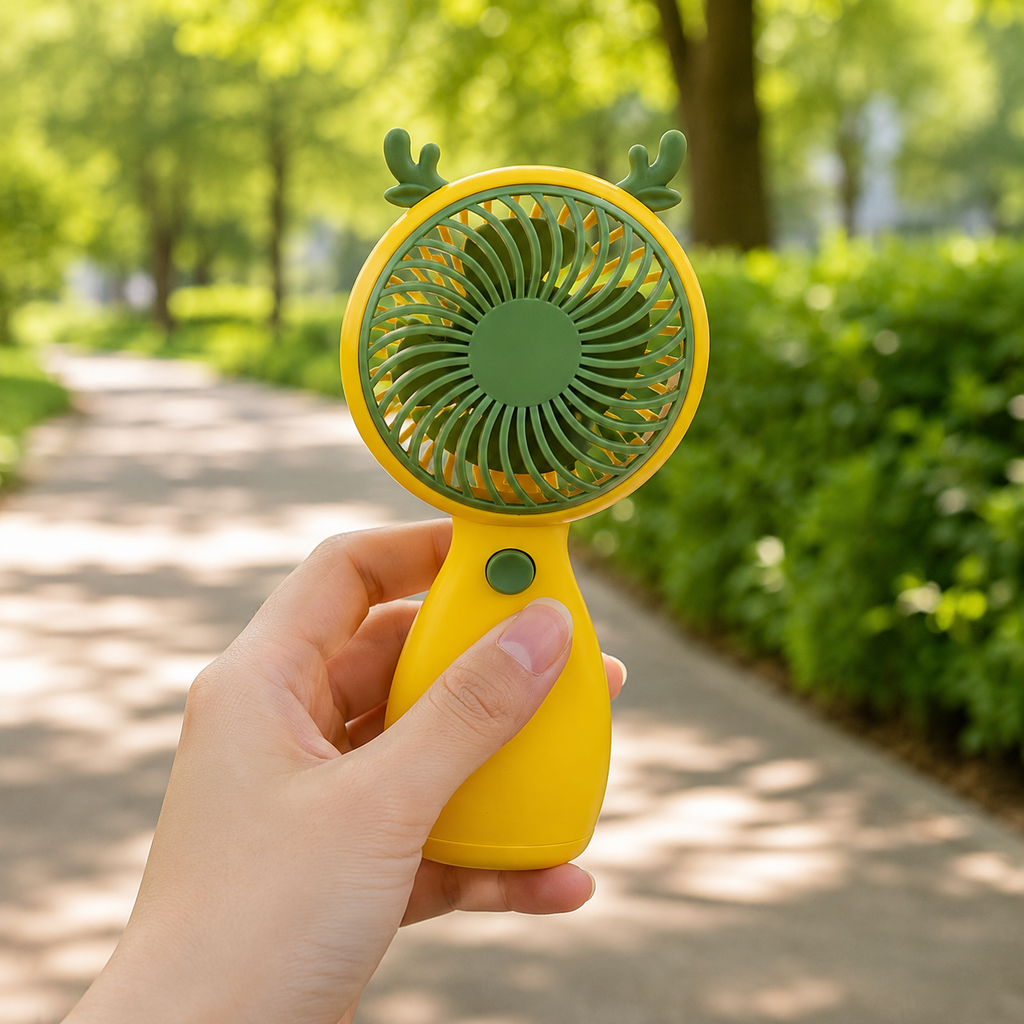 Mini hand fan portable rechargeable fan for school office and travel Pakistan